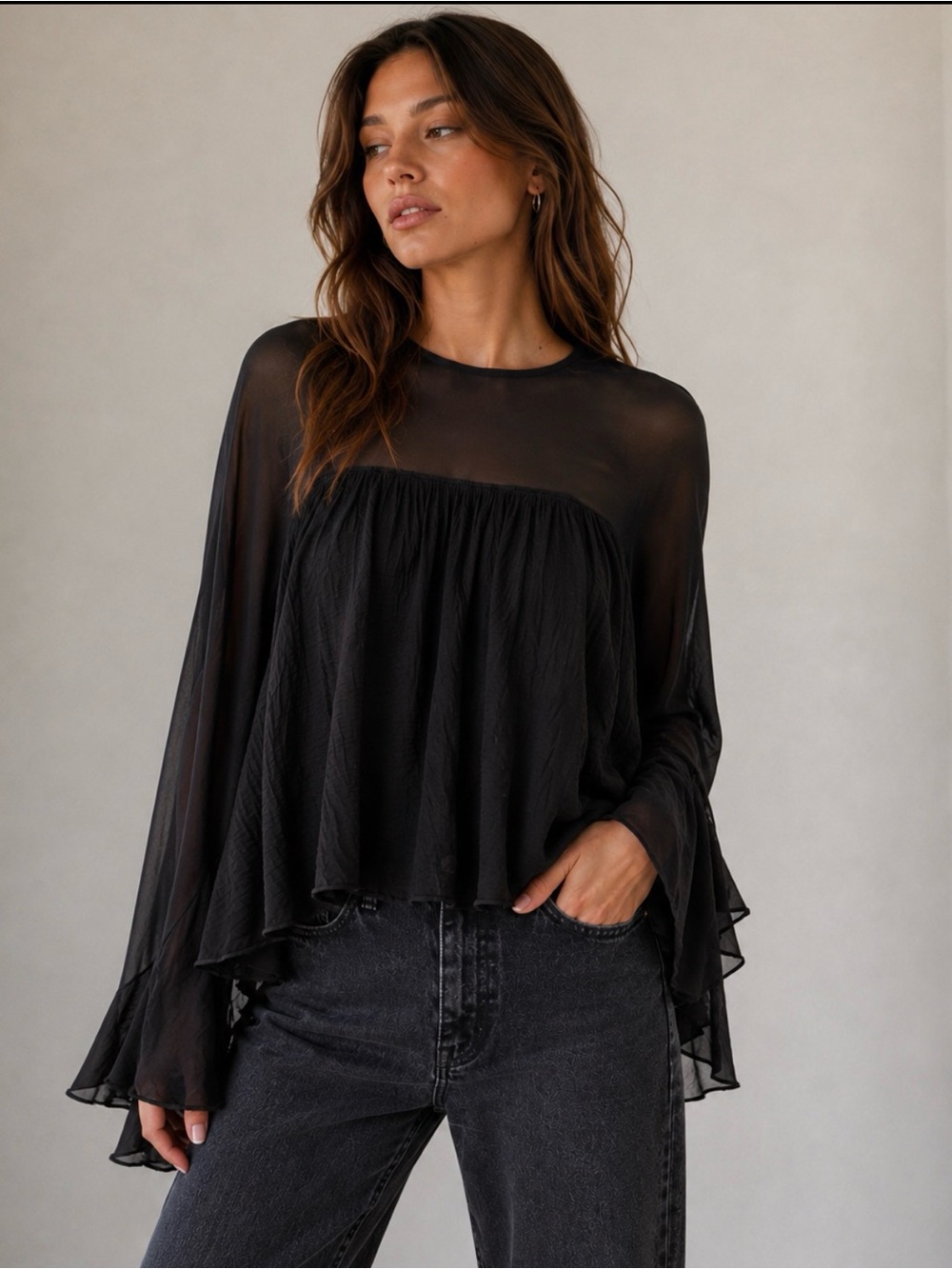 Free People Don’t Let Go Peasant Top NWOT